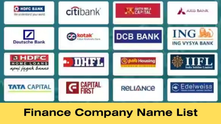 Finance Company Name List [2023] | Non-Banking Finance Companies