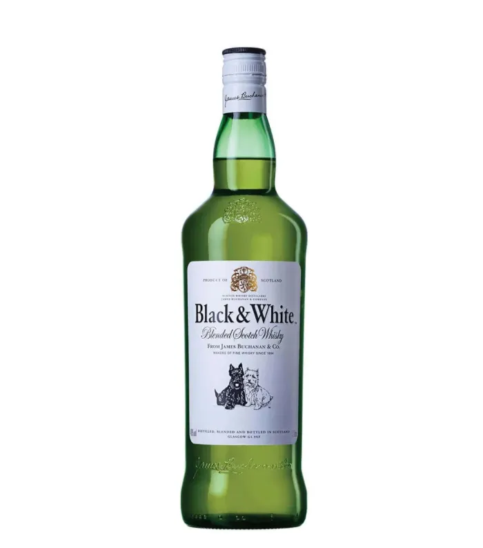 black and white whisky price